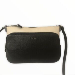 Lauren Ralph Lauren black white crossbody bag
